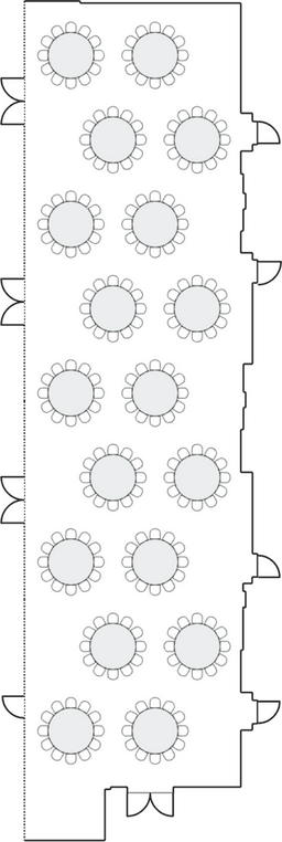 Mesas redondas de banquete