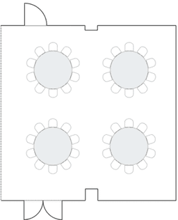 Mesas redondas de banquete