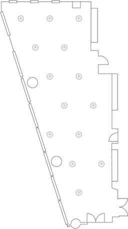 En mesitas de cóctel circulares