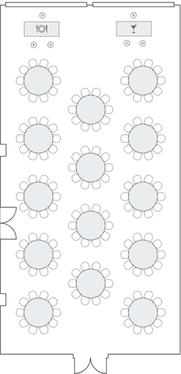 โต๊ะกลมแบบ Banquet