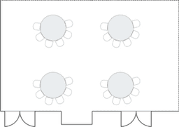 โต๊ะกลมแบบ Crescent (Cabaret)