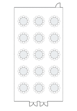 Mesas redondas de banquete