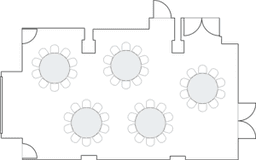 Mesas redondas de banquete