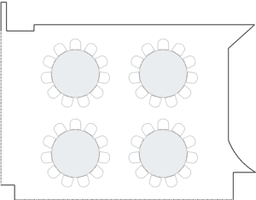 โต๊ะกลมแบบ Banquet