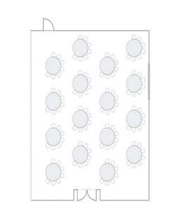 โต๊ะกลมแบบ Crescent (Cabaret)