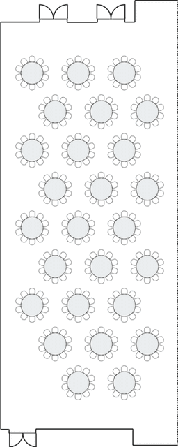 โต๊ะกลมแบบ Banquet