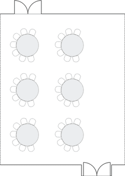 โต๊ะกลมแบบ Crescent (Cabaret)