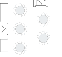 Mesas redondas de banquete