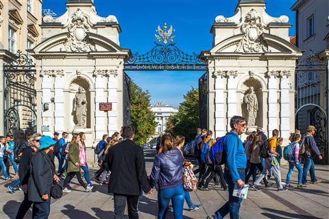 The gate of the University of Warsaw