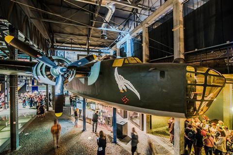 Replica of the bomber Liberator B-24J in the Warsaw Uprising Museum