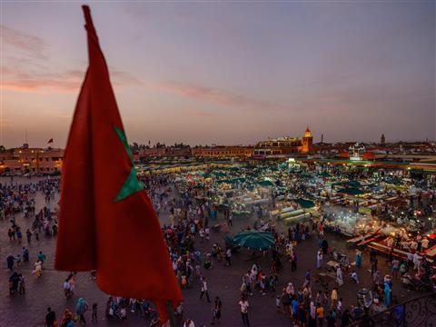 A leisurely walk at the famous Jamaa El Fna Square