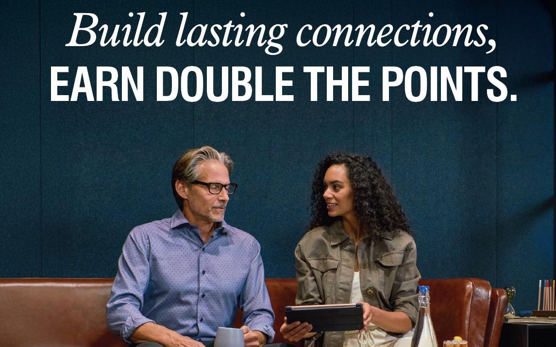 Изображение EARN DOUBLE THE POINTS.