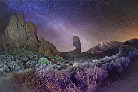 Observación de estrellas en el Parque Nacional del Teide