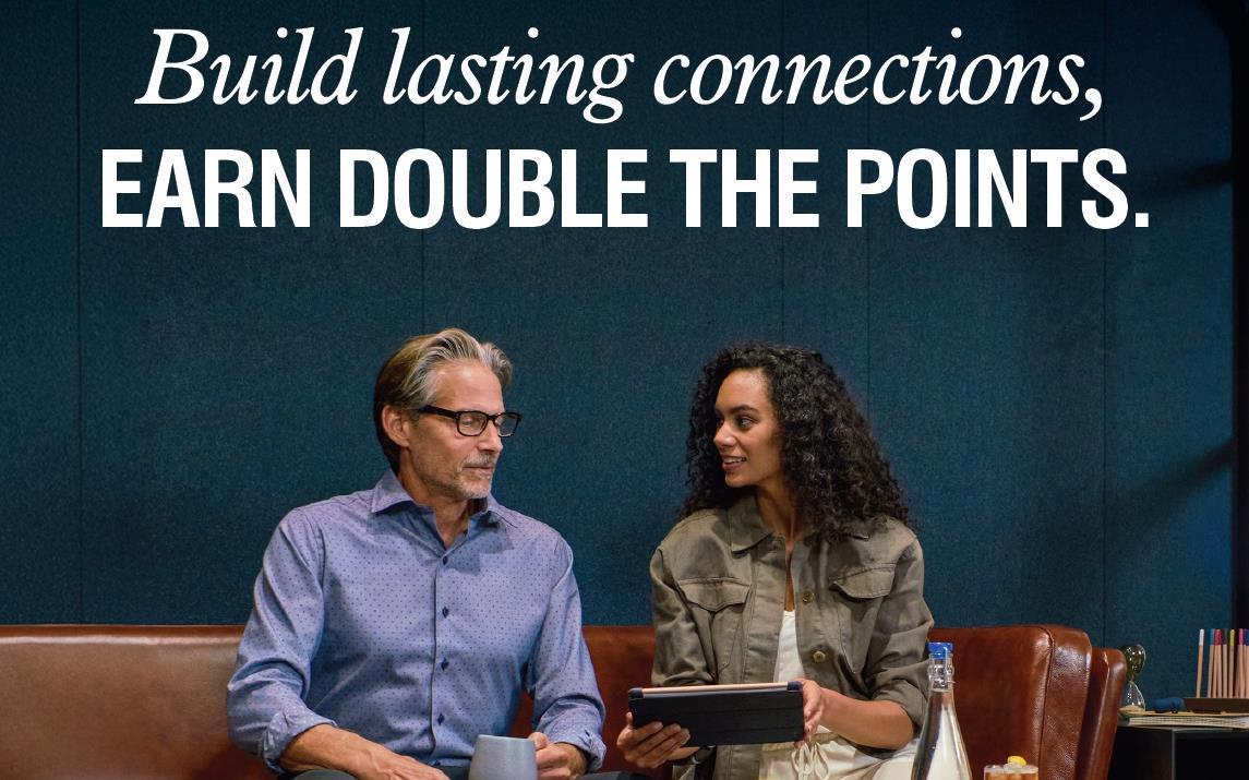 Изображение EARN DOUBLE THE POINTS.